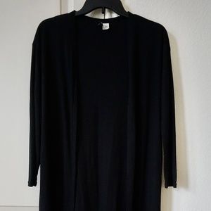 H&M Divided Black Knee Length Cardigan - Size Small